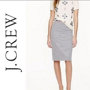 NEW J. CREW NEON TIPPED SEERSUCKER PENCIL SKIRT 4